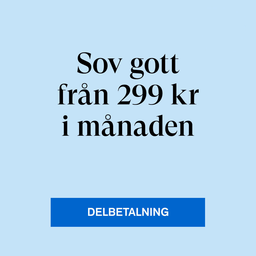 Sov gott från 299 kr i månaden. Delbetala räntefritt.